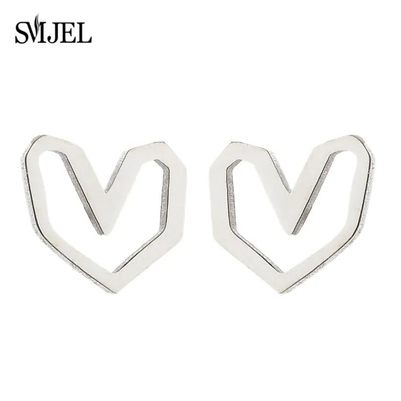 2025 Stainless Steel Jesus Cross Earrings – Men’s Christian Stud Jewelry with Heart Charm - Image 29