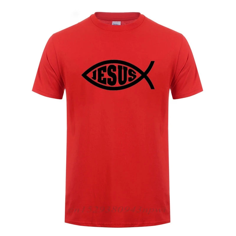Jesus Fish Print T-Shirt – Inspirational Christian Faith Tee for Men & Women - Image 12