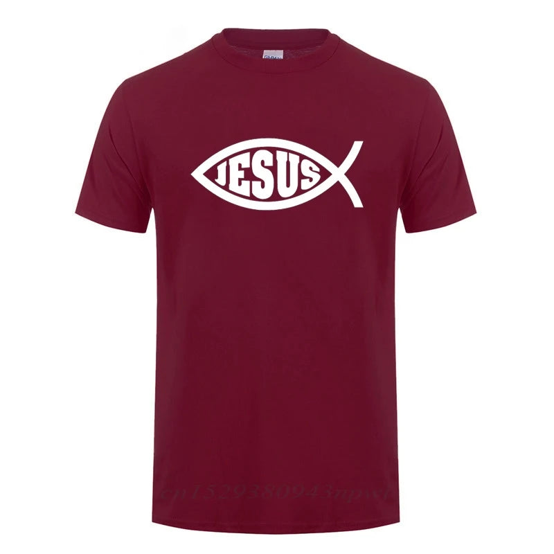 Jesus Fish Print T-Shirt – Inspirational Christian Faith Tee for Men & Women - Image 7