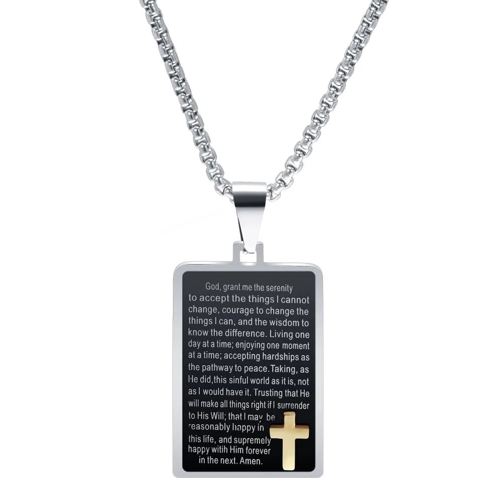 Christian Bible Cross Stainless Steel Statement Necklace – Unisex Catholic Religious Jewelry - Image 11