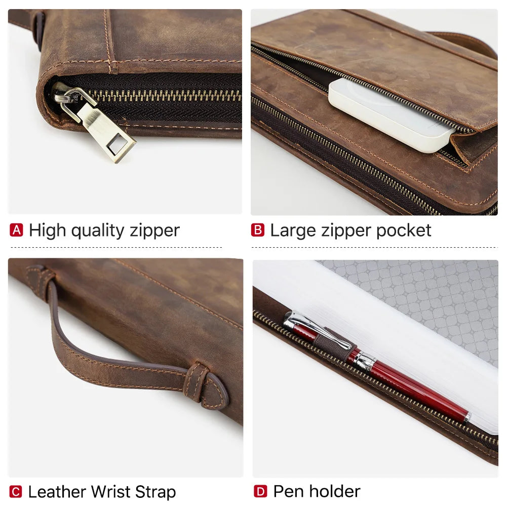 Handmade Custom Cowhide Leather Book Cover - Image 4