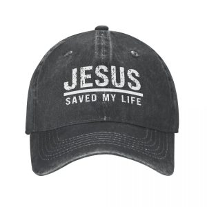 New Casual Washed Cotton Jesus Saved My Life Baseball Cap