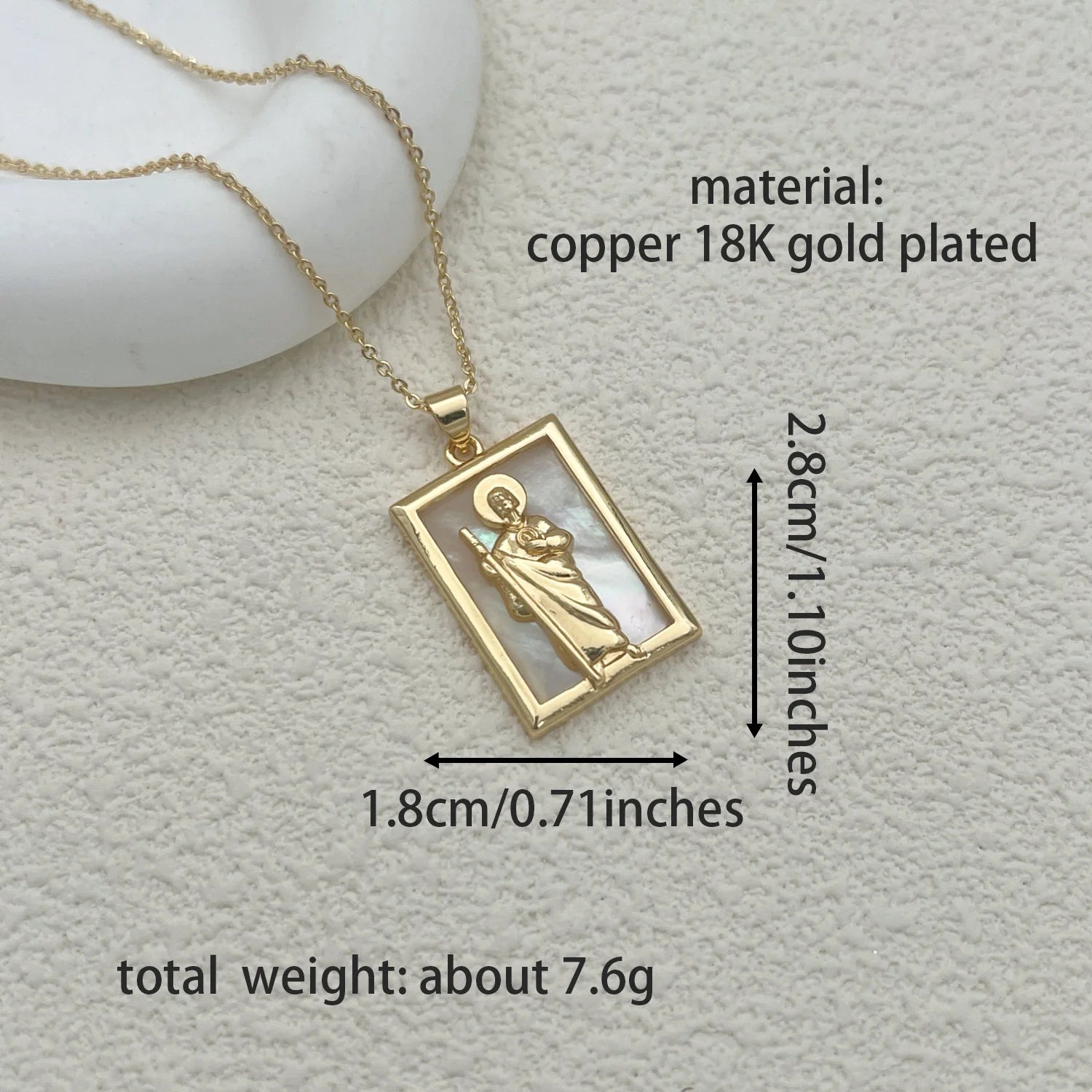 Gold-Plated Virgin Mary "Mama" Pendant – Virgen de Guadalupe Religious Amulet - Image 7