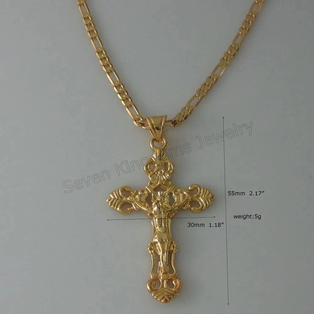 Jesus Cross Pendant Necklace – Christ the Redeemer Christian Catholic Jewelry (45CM or 60CM) - Image 4