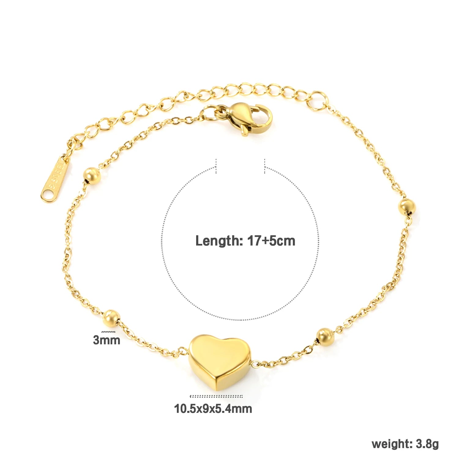 LUXUSTEEL Simple Hollow Circular Buckle Bracelet – Stainless Steel Chain Jewelry for Women & Girls - Image 23