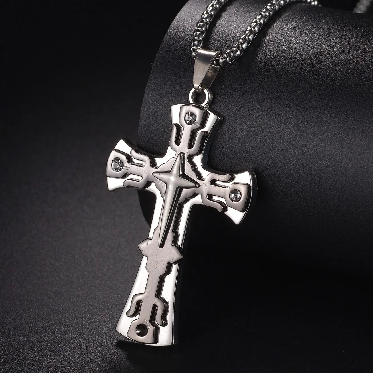 Christian Jesus Cross Necklace – Stainless Steel Pendant for Women & Men - Image 30