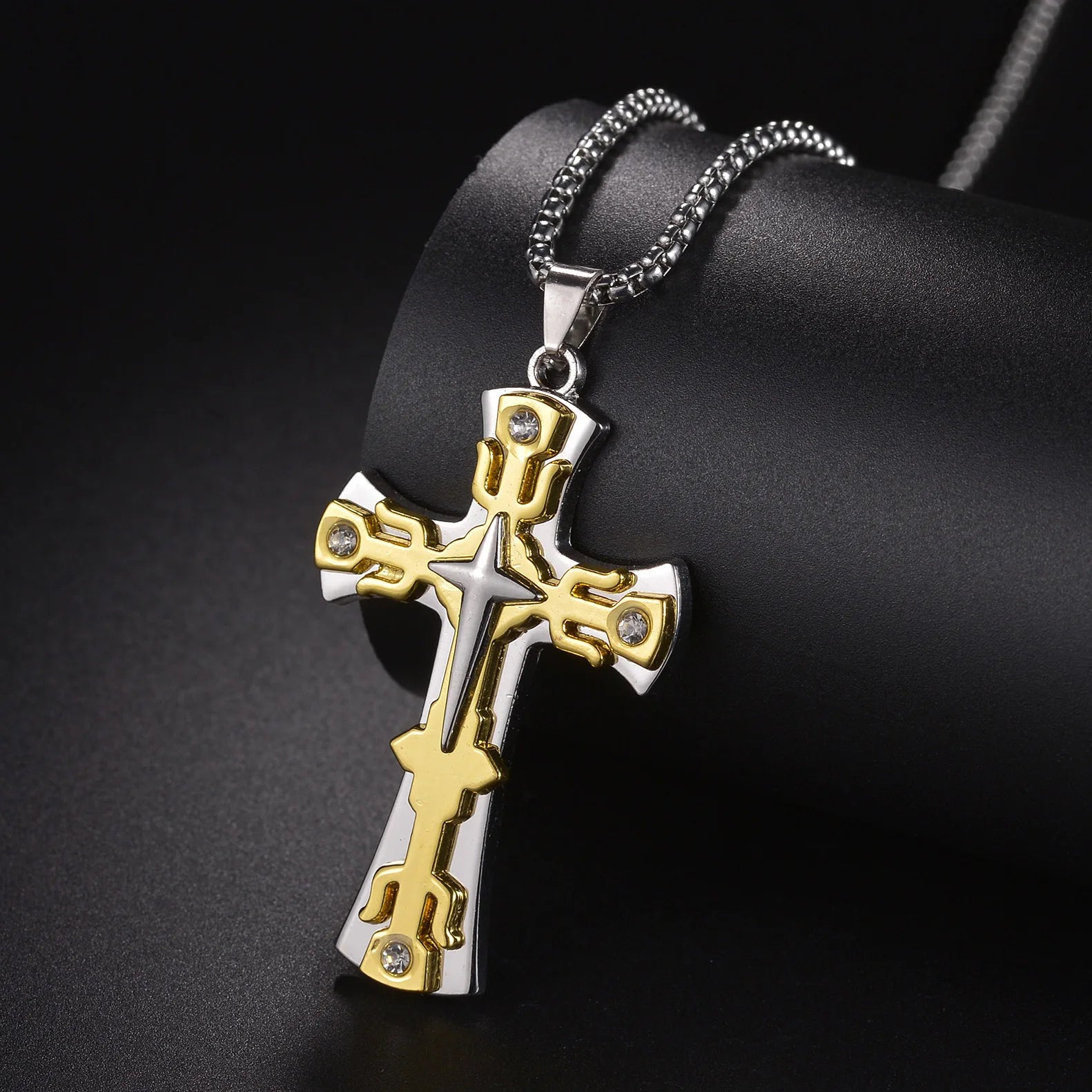 Christian Jesus Cross Necklace – Stainless Steel Pendant for Women & Men - Image 31