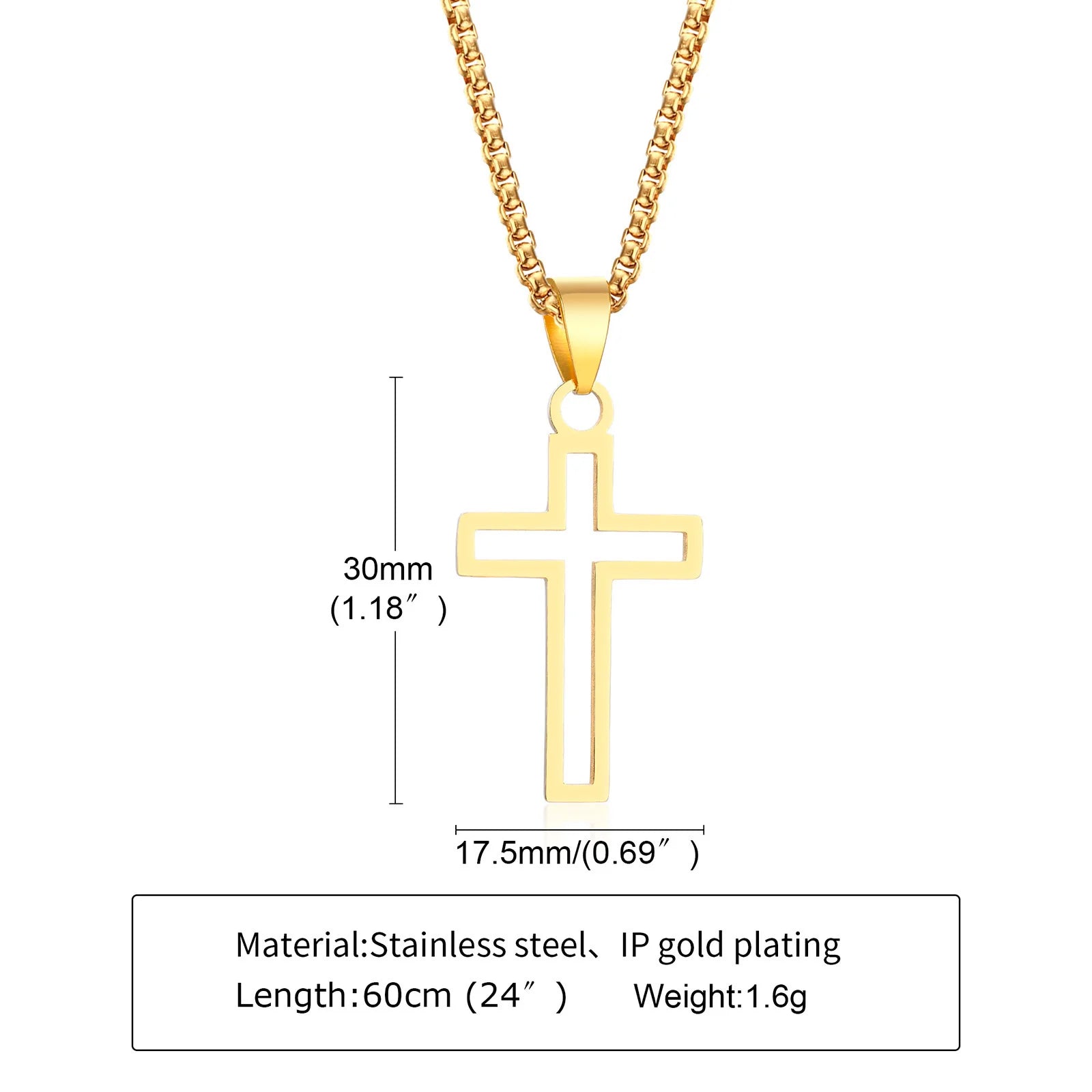 Casual Hollow Cross Necklace for Men & Boys - Image 6