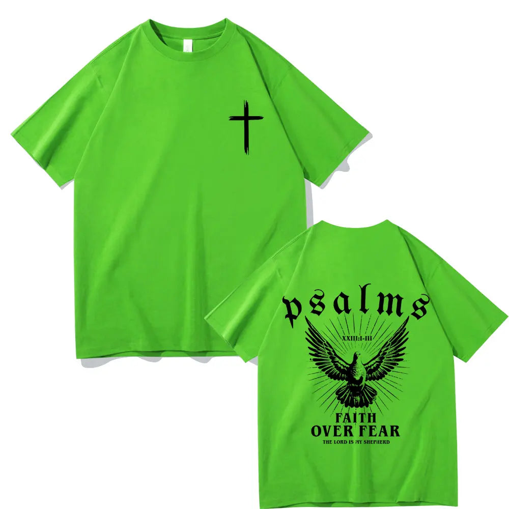 Jesus "Faith Over Fear" Dove T-Shirt – Christian Oversized Tee for Men & Women - Image 11