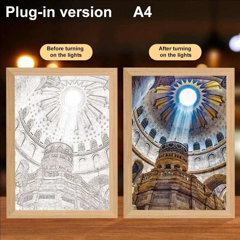 Lumin Works "Jesus – I Am Always With You" 4D LED Wall Art Light - Image 15