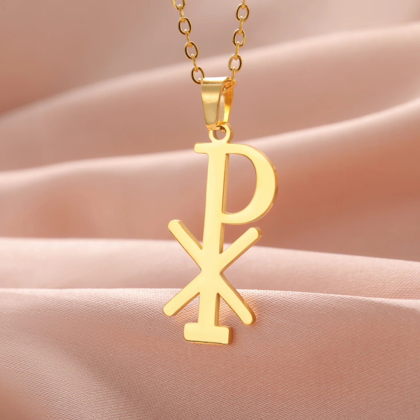 Chi Rho Necklace – Stainless Steel Christian Pendant for Men & Women - Image 5