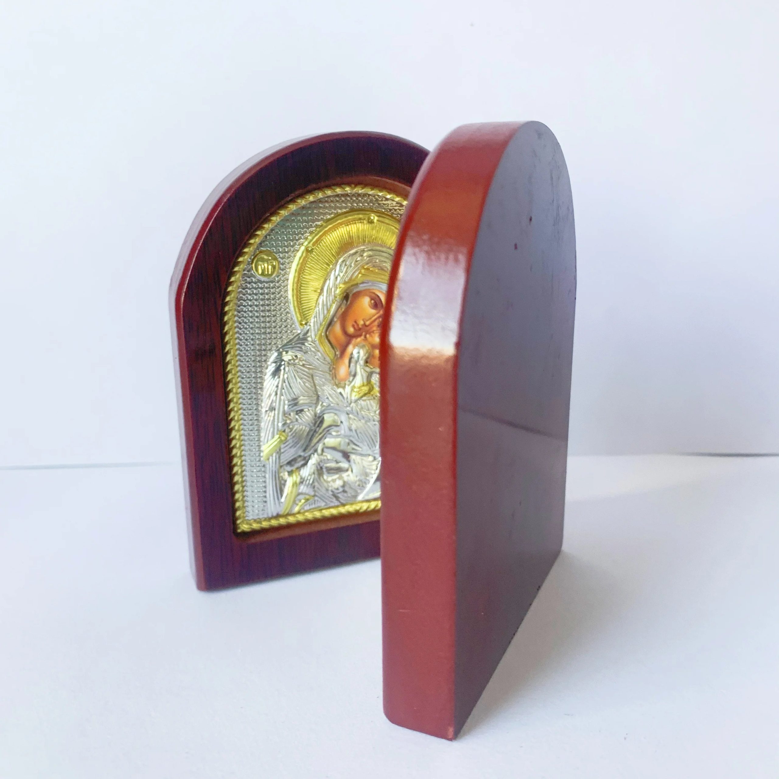 Jesus & Virgin Mary Wood Icon – Double-Sided Religious Statue for Home & Church Decor - Image 4