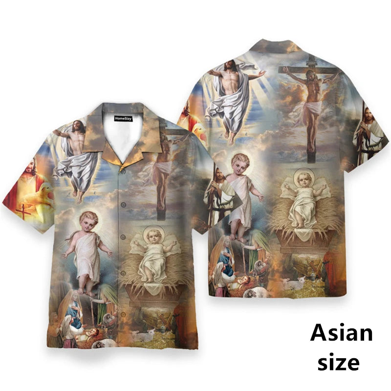 3D Printed God Jesus Hawaiian Shirt – Casual Beach Aloha Shirt for Men & Unisex Wear - Image 6