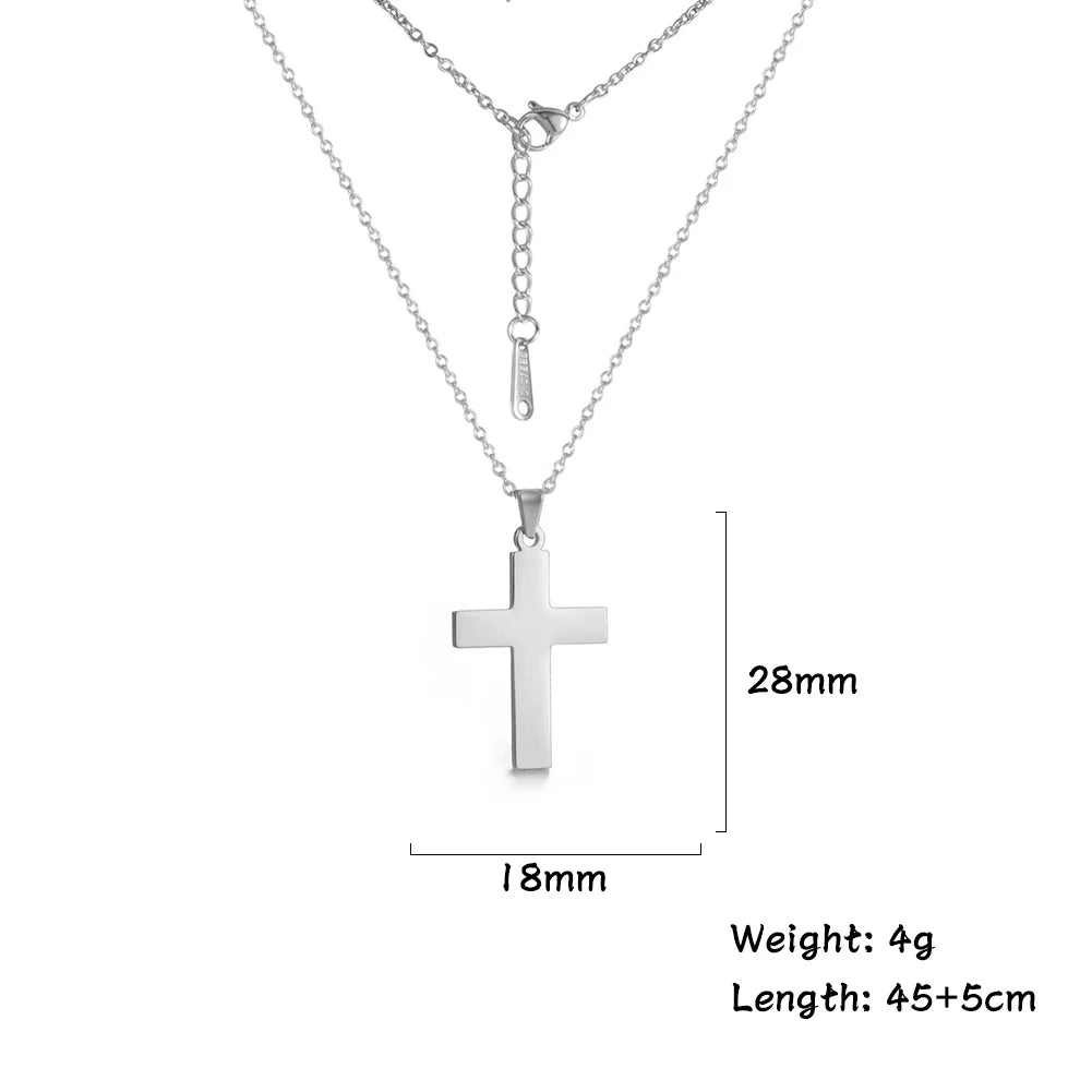 Amaxer Cross Pendant Choker Necklace – Gold Stainless Steel Religious Jewelry Gift - Image 7