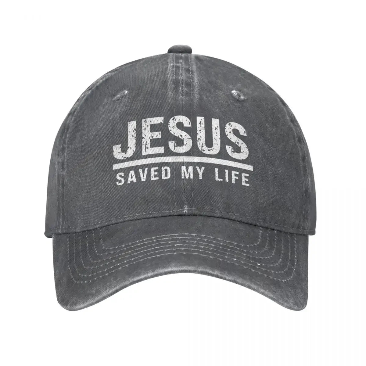 New Casual Washed Cotton Jesus Saved My Life Baseball Cap - Image 8