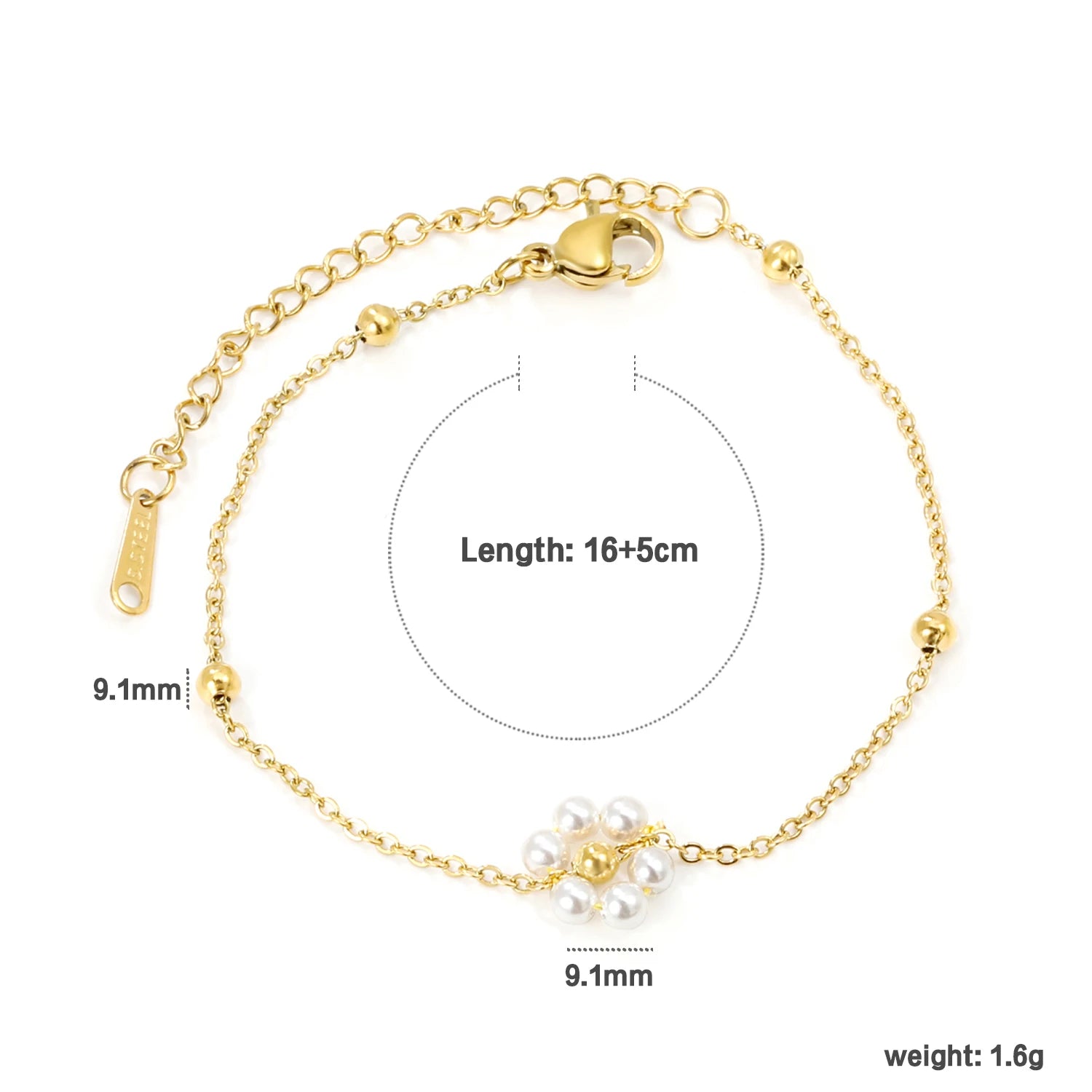 LUXUSTEEL Simple Hollow Circular Buckle Bracelet – Stainless Steel Chain Jewelry for Women & Girls - Image 6