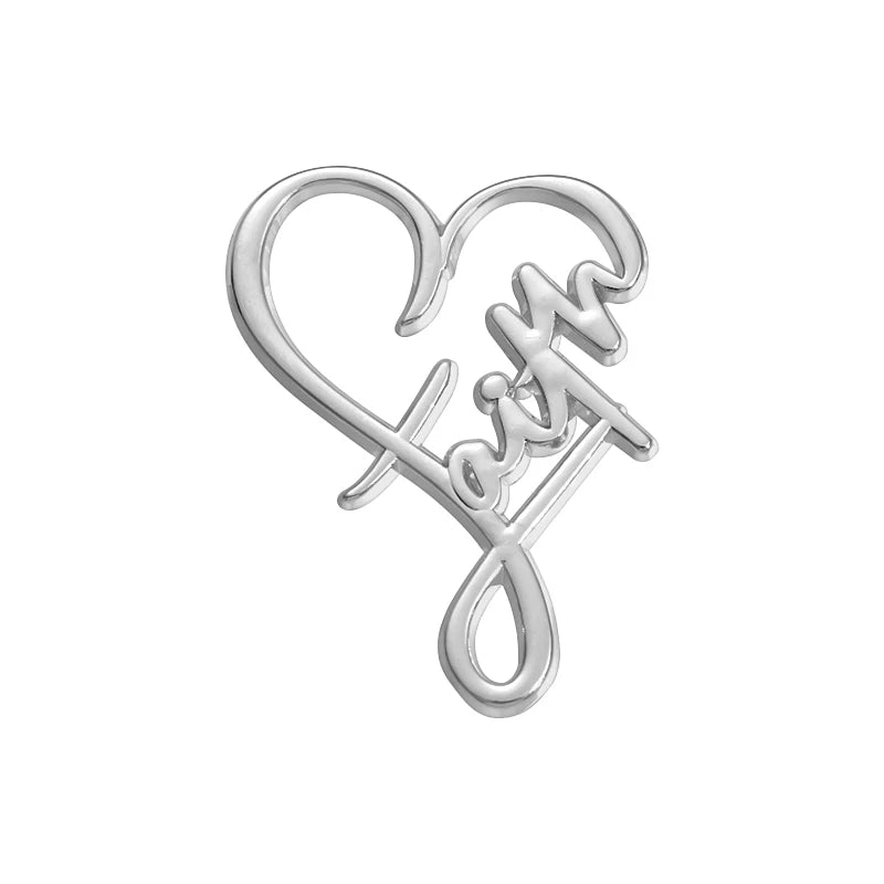 Believers Live Forever Enamel Pin – Heart & Cross Christian Quote Brooch for Backpacks & Clothing - Image 7