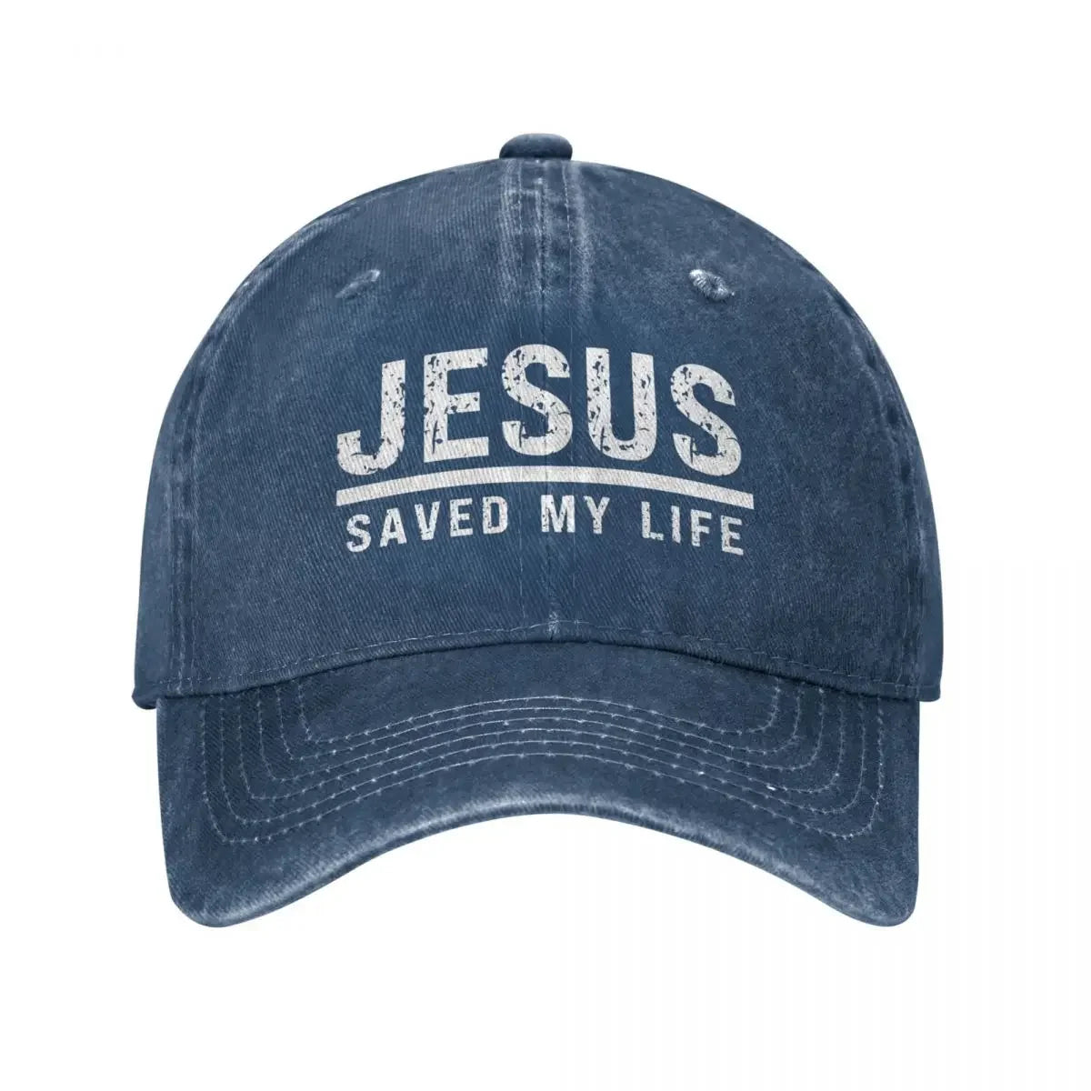 2023 Washed Cotton "Jesus Saved My Life" Cap – Christian Ponytail Baseball Hat - Image 8