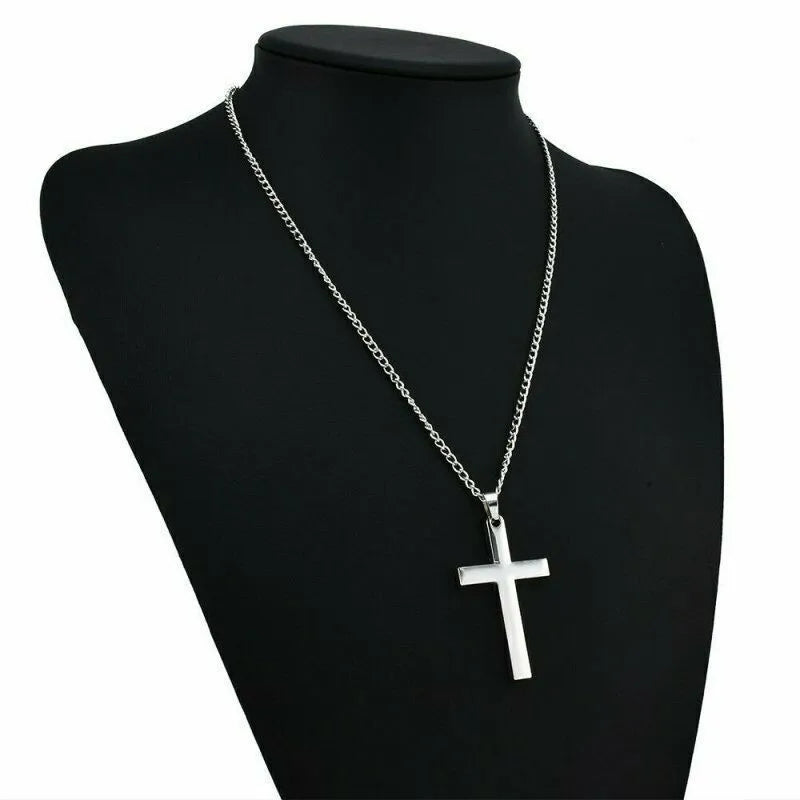 New Christian Virgin Mary & Jesus Cross Pendant Necklace – Simple Unisex Religious Fashion Jewelry - Image 8