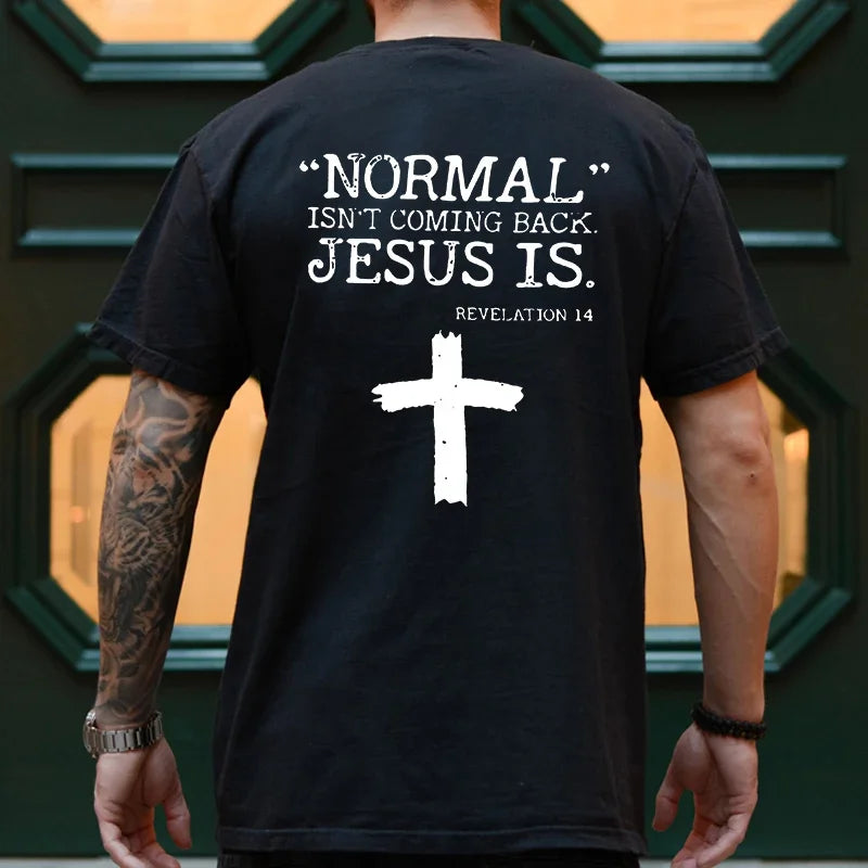 Jesus Christ Back Print T-Shirt – Oversized Christian Streetwear for Men - Image 4