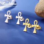 Lucktune Egyptian Ankh Cross Stud Earrings