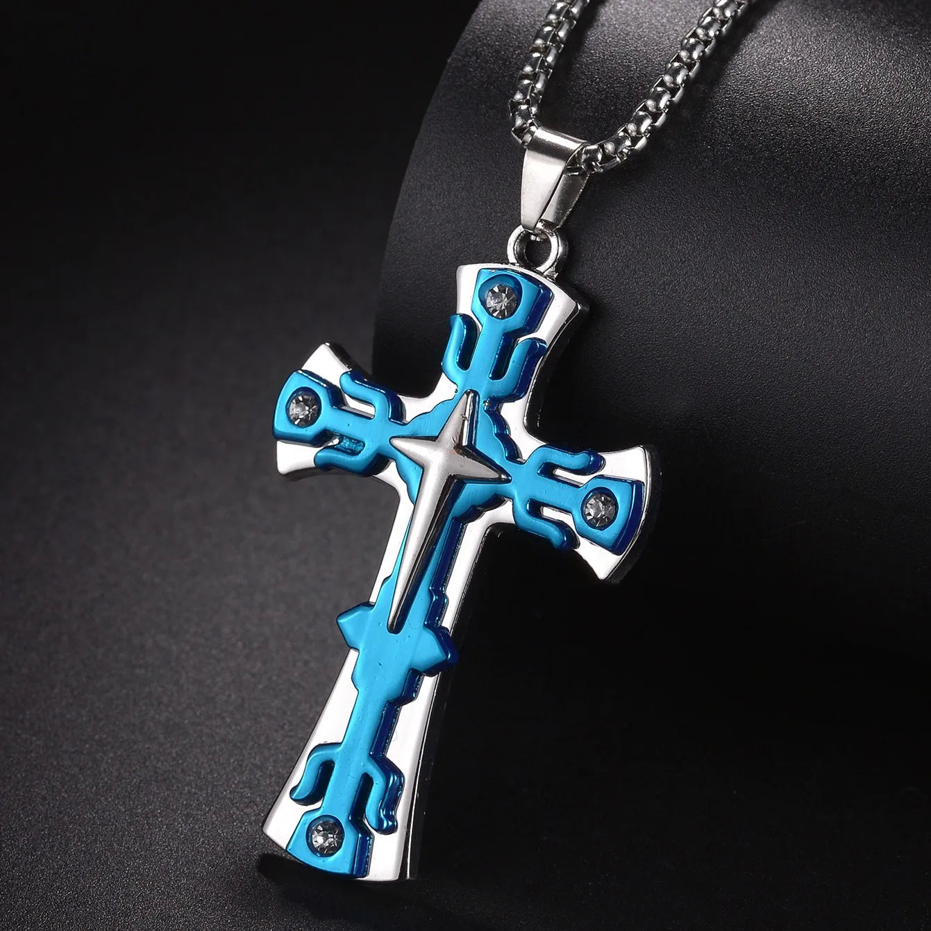 Christian Jesus Cross Necklace – Stainless Steel Pendant for Women & Men - Image 17