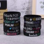 13pc Christian Silicone Wristband Set – Faith, Believe, Peace, Grace Bible Bracelets