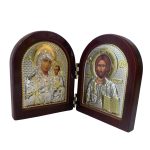 Jesus & Virgin Mary Wood Icon – Double-Sided Religious Statue for Home & Church Decor