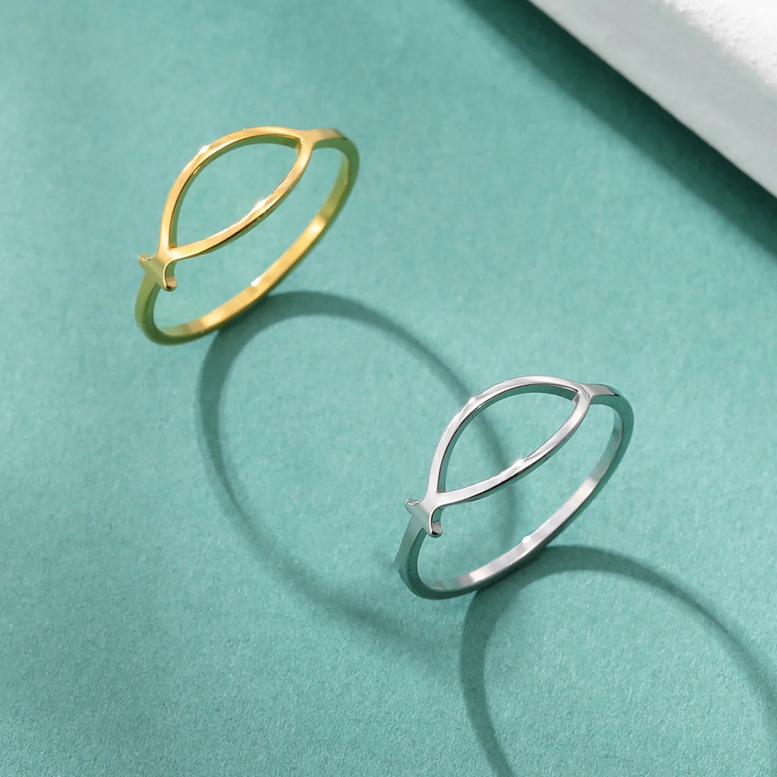 COOLTIME Ichthus Jesus Fish Ring – Stainless Steel Christian Amulet for Women - Image 5