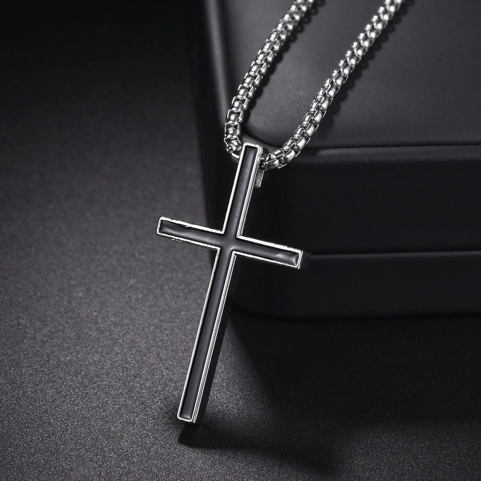 Christian Jesus Cross Necklace – Stainless Steel Pendant for Women & Men - Image 20