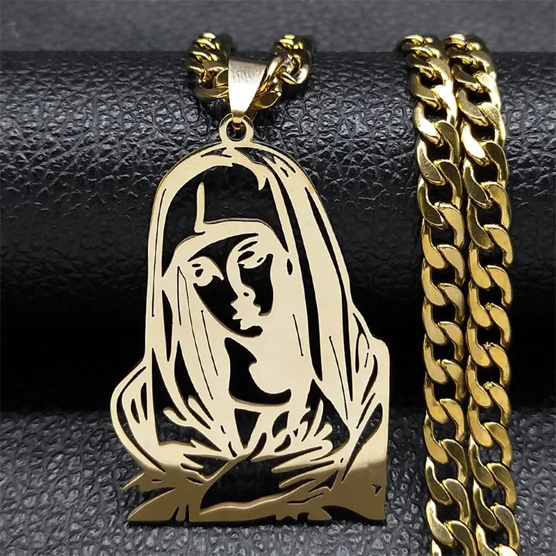 Crown of Thorns Jesus Cross Necklace – Gold-Plated Hip Hop Punk Crucifix Pendant for Men - Image 13