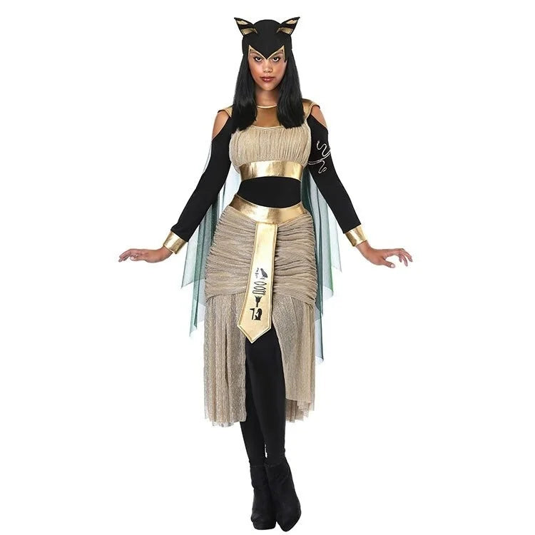 Cat Goddess Bastet Costume – Ancient Egyptian Cosplay Dress for Women - Image 5
