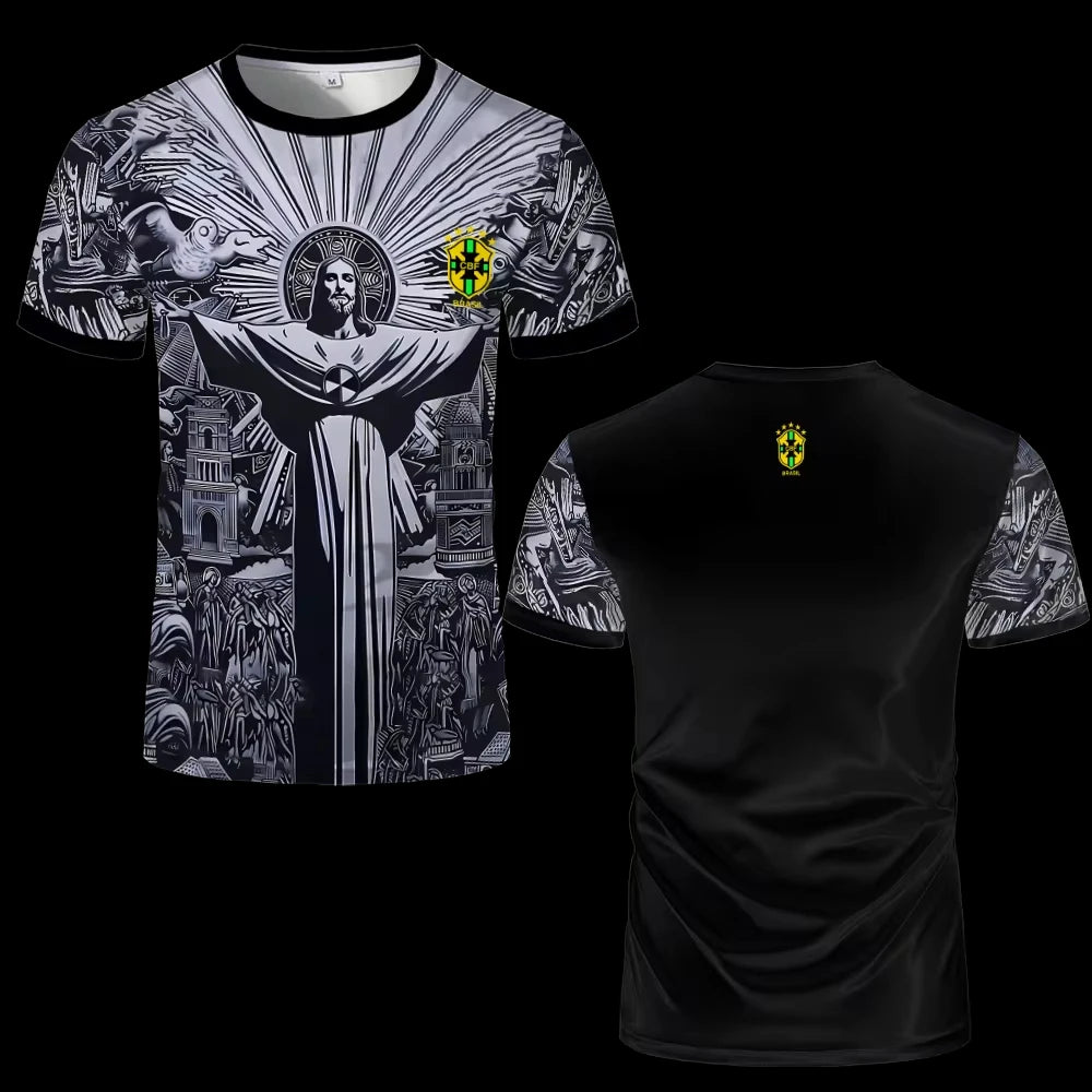 Brazil Special Edition Jesus Football Jersey – Quick-Dry Soccer T-Shirt for Men & Kids - Image 6
