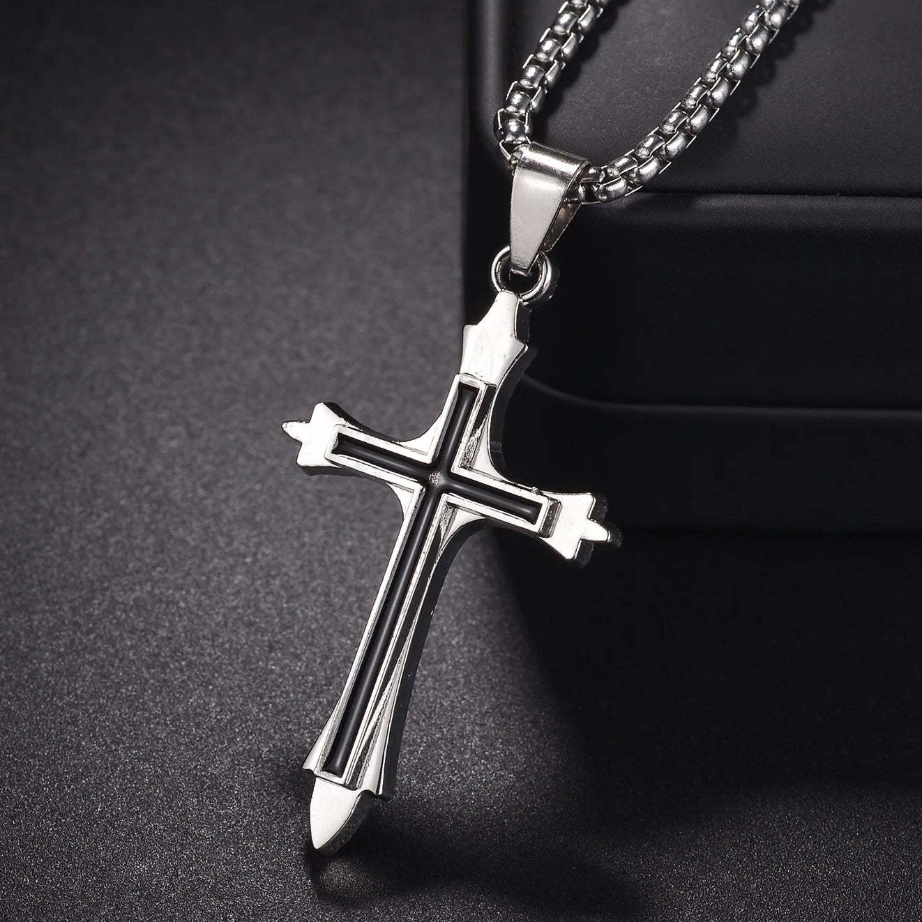 Christian Jesus Cross Necklace – Stainless Steel Pendant for Women & Men - Image 22