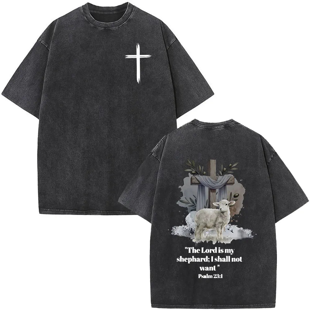 Christian Jesus Bible Verse Washed T-Shirt - Image 8