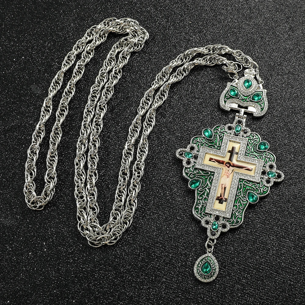 Christian Religion Jesus Cross Pendant Necklace – Long Chain Faith Jewelry (Europe & America Style) - Image 3