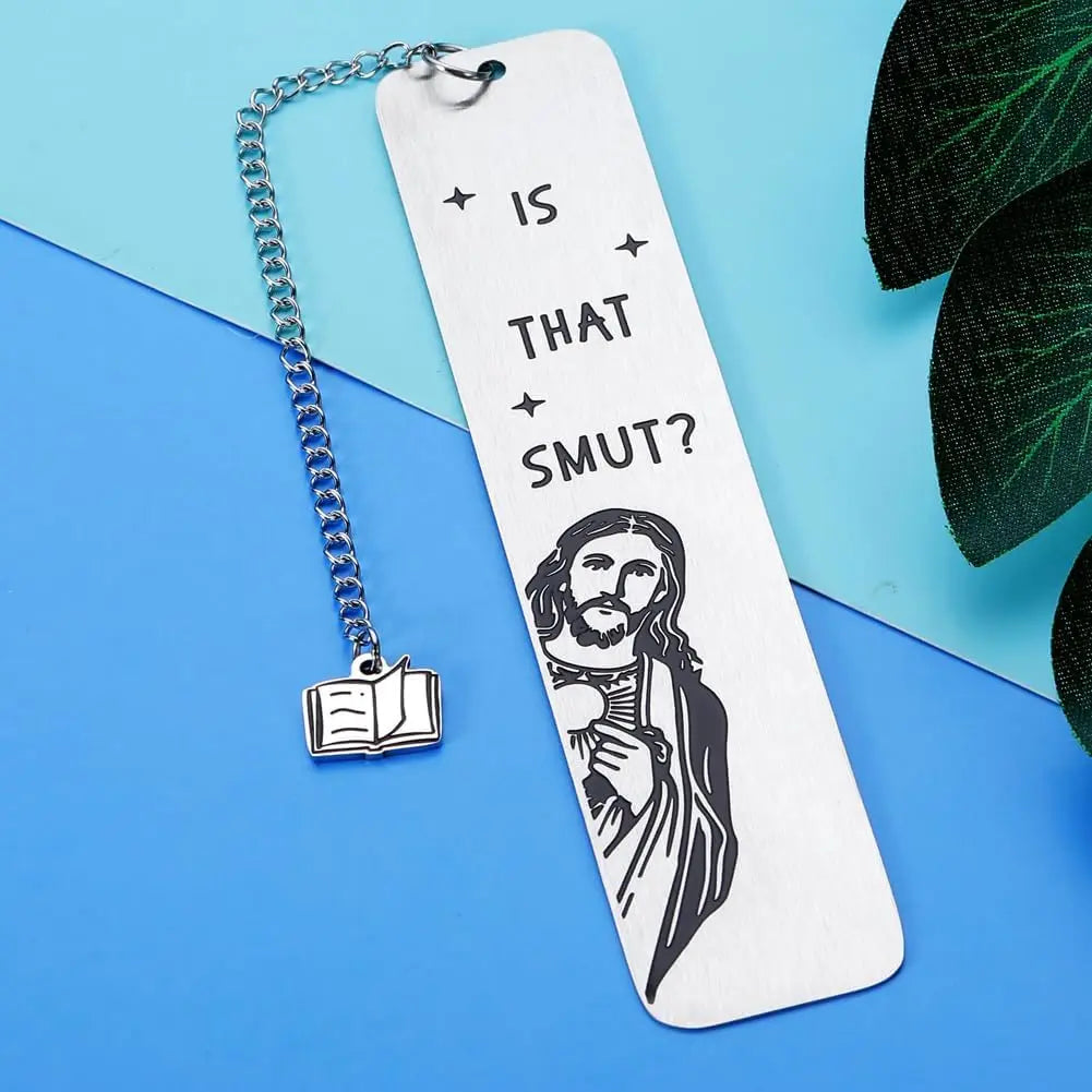 Funny "Peeking Jesus" Metal Bookmark – Humorous Gift for Book Lovers