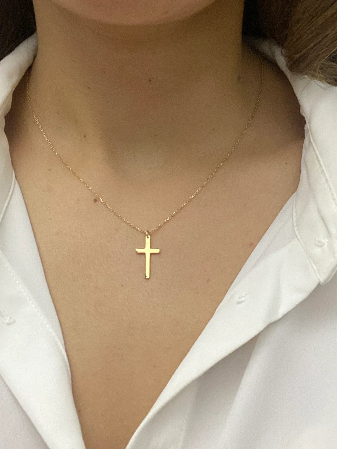 Fashion Stainless Steel Cross Necklace – Gold & Silver Color Jewelry for Men & Women - Image 5