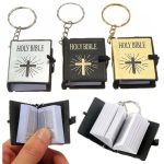 Mini English Holy Bible Keychain – Christian Cross Prayer Keyring Bag Charm