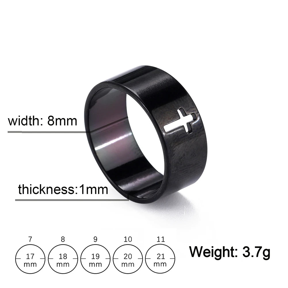 COOLTIME Gothic Cross Couple Rings - Image 10